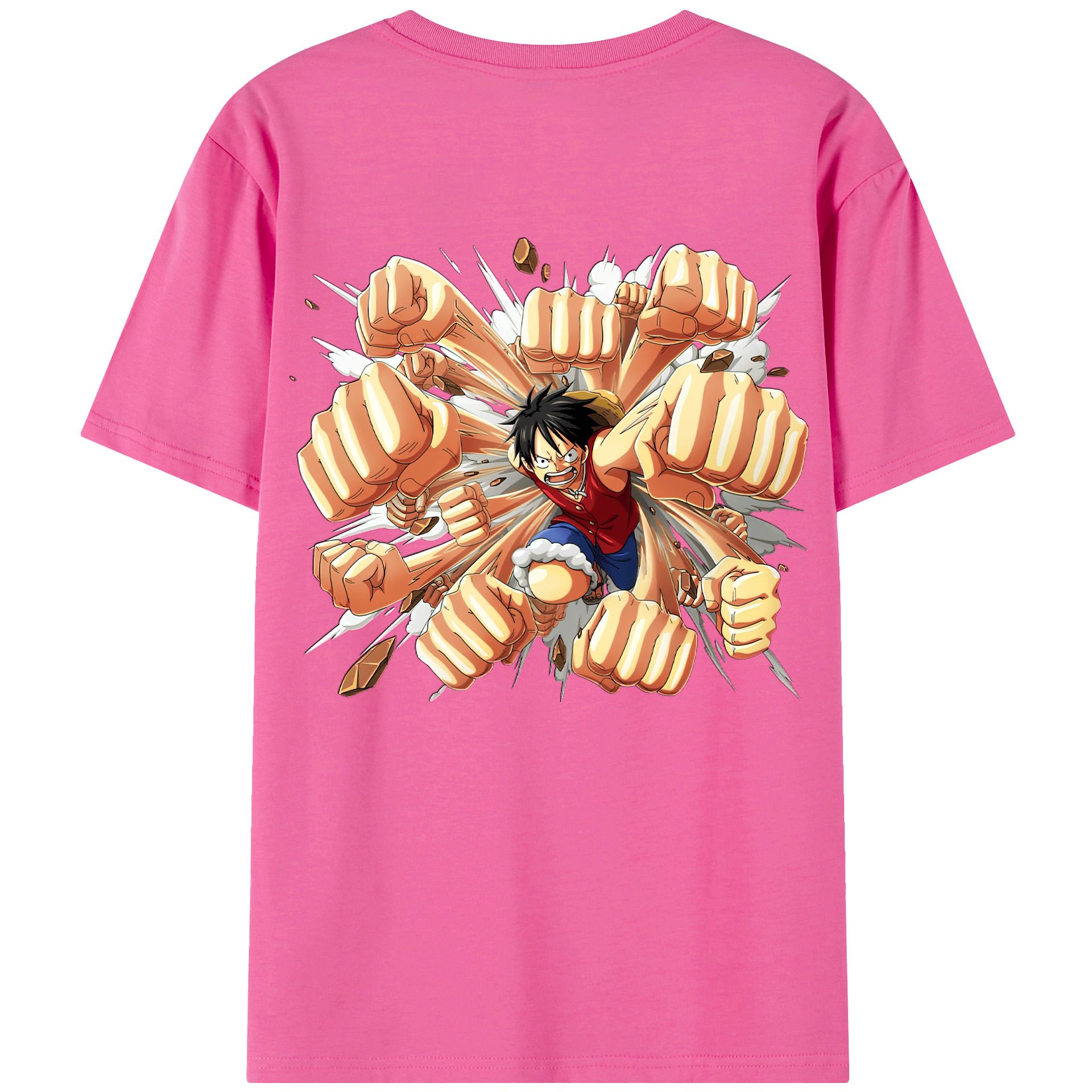 （画像用） ワンピース モンキー・D・ルフィ ONE PIECE Monkey D. Luffy レディース半袖Tシャツ(バックプリント)
